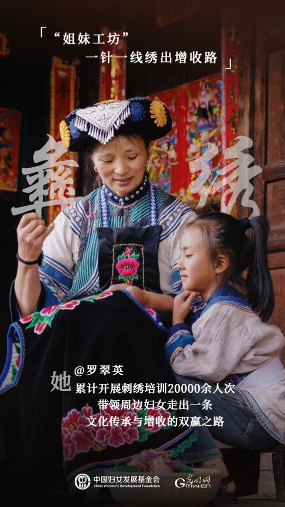 她力量人物海报 | 非遗传承人罗翠英：12岁学艺，守护全村最后的火草技艺